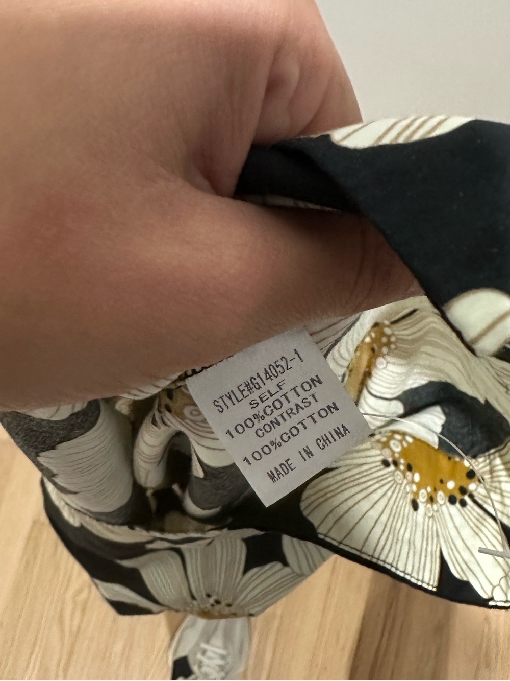 JODIFL Black Floral Ruffle Neck Blouse with Cream & Mustard Accents - Picture 4 of 4